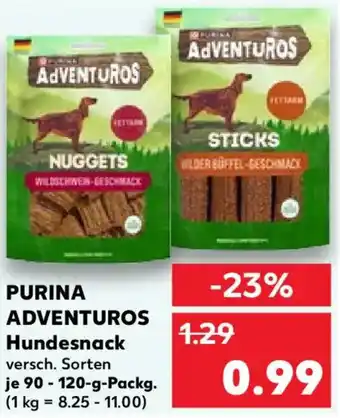 Kaufland Purina adventuros hundesnack Angebot