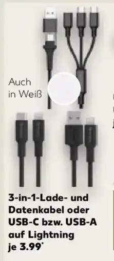 Kaufland 3-in-1-Lade- und Datenkabel oder USB-C bzw. USB-A auf Lightning Angebot
