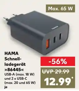 Kaufland HAMA Schnell- ladegerät >>86445<< Angebot