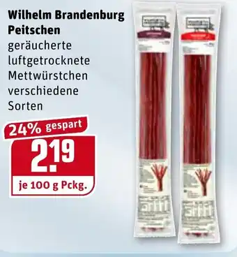 REWE Wilhelm Brandenburg Peitschen 100g Angebot