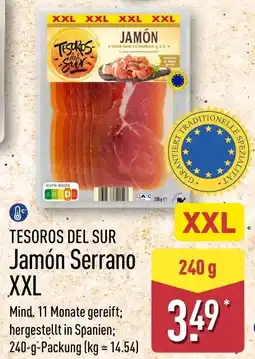 Aldi Nord TESOROS DEL SUR Jamón Serrano XXL Angebot