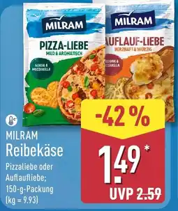Aldi Nord MILRAM Reibekäse Angebot