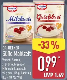 Aldi Nord Dr.Oetker Süße Mahlzeit Angebot