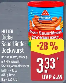 Aldi Nord METTEN Dicke Sauerländer Bockwurst Angebot