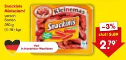 Netto Marken-Discount Kleinemas Snackinis Mini-Salami Angebot