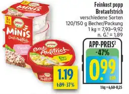 diska Feinkost popp Brotaufstrich Angebot