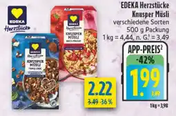 diska EDEKA Herzstücke Knusper Müsli Angebot
