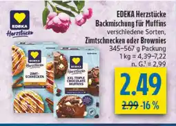 diska EDEKA Herzstücke Backmischung für Muffins, Zimtschnecken oder Brownies Angebot