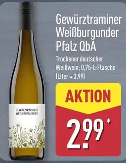 Aldi Nord Gewürztraminer Weißburgunder Pfalz QbA Angebot