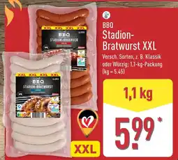 Aldi Nord Bbq stadion-bratwurst xxl Angebot