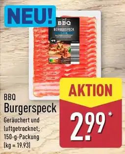 Aldi Nord BBQ Burgerspeck Angebot
