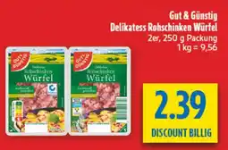 diska Gut & Günstig Delikatess Rohschinken Würfel Angebot