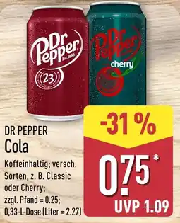 Aldi Nord DR PEPPER Cola Angebot