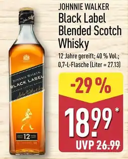 Aldi Nord JOHNNIE WALKER Black Label Blended Scotch Whisky Angebot