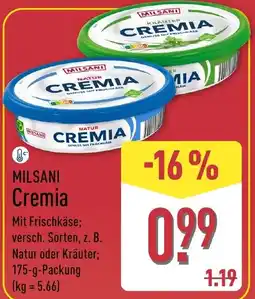 Aldi Nord Milsani cremia Angebot