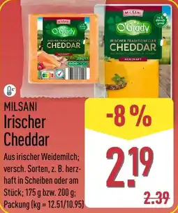 Aldi Nord MILSANI Irischer Cheddar Angebot
