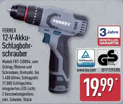 Aldi Nord FERREX 12-V-Akku- Schlagbohrschrauber Angebot
