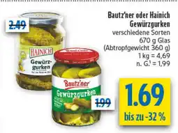 diska Bautz'ner oder Hainich Gewürzgurken Angebot