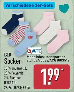 Aldi Nord L&D Socken Angebot