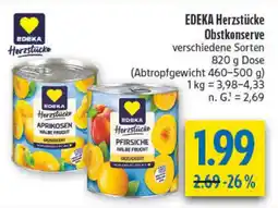 diska EDEKA Herzstücke Obstkonserve Angebot