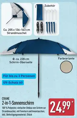 Aldi Nord CRANE 2-in-1-Sonnenschirm Angebot