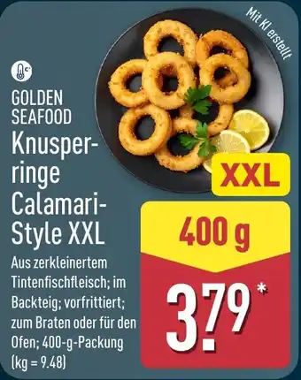 Aldi Nord GOLDEN SEAFOOD Knusperringe Calamari Style XXL Angebot