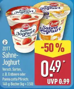 Aldi Nord ZOTT Sahne Joghurt Angebot