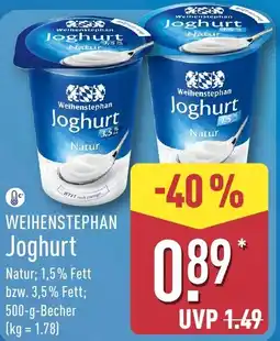 Aldi Nord Weihenstephan Joghurt Angebot