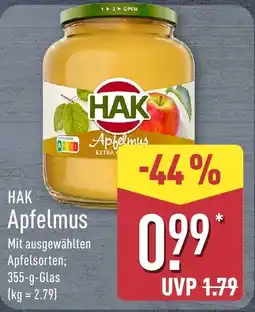 Aldi Nord HAK Apfelmus Angebot