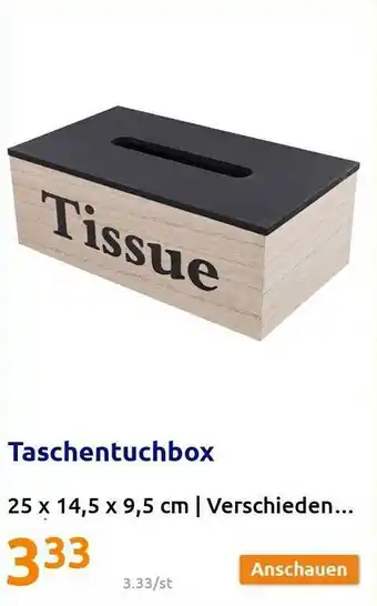 Action Taschentuchbox Angebot