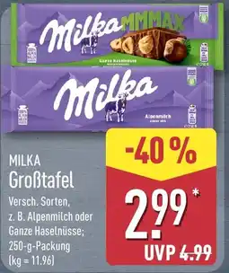 Aldi Nord MILKA Großtafel Angebot