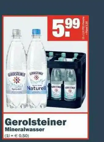 Benz Getränke Gerolsteiner Mineralwasser Angebot