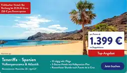 Aldi Nord Teneriffa - Spanien Vulkanpanorama & Atlantik Angebot