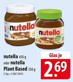 Famila Nord Ost nutella oder nutella Plant Based Angebot