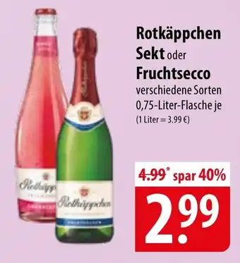 Famila Nord Ost Rotkäppchen Sekt oder Fruchtsecco Angebot