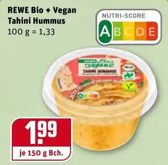 REWE Rewe Bio+Vegan Tahini Hummus 150g Becher Angebot