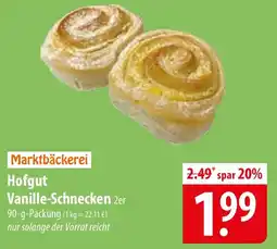 Famila Nord Ost Marktbäckerei Hofgut Vanille-Schnecken Angebot