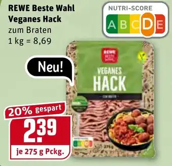 REWE Rewe Beste Wahl Veganes Hack 275g Angebot