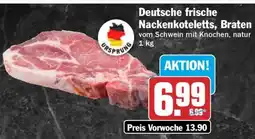 HIT Deutsche frische Nackenkoteletts, Braten Angebot