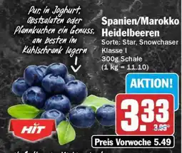 HIT Spanien/Marokko Heidelbeeren Angebot