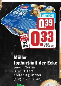 HIT MÜLLER Joghurt mit der Ecke Angebot