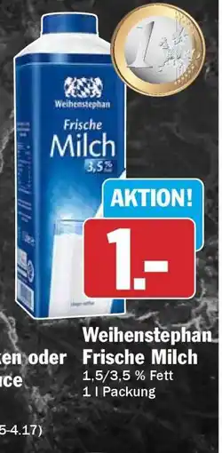 HIT Weihenstephan frische Milch Angebot