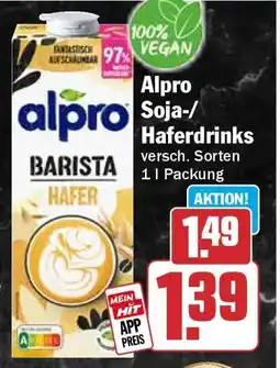 HIT Alpro Soja-/Haferdrinks Angebot