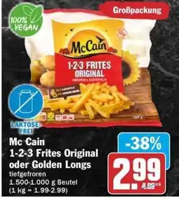 HIT Mc Cain 1-2-3 Frites Original oder Golden Longs Angebot