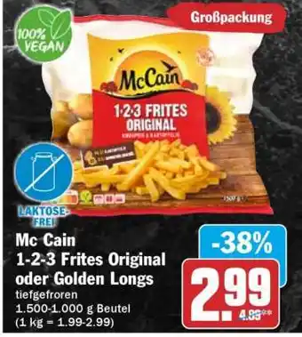 HIT Mc Cain 1-2-3 Frites Original oder Golden Longs Angebot
