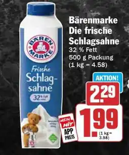 HIT Bärenmarke Die frische Schlagsahne Angebot