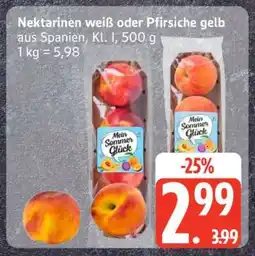 Edeka Nektarinen weiß oder Pfirsiche gelb Angebot