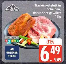 Edeka Nackenkotelett in Scheiben, natur oder gewürzt Angebot