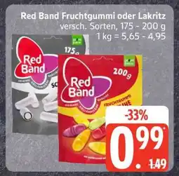 Edeka Red Band Fruchtgummi oder Lakritz Angebot