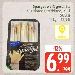 Edeka Spargel weiß geschält Angebot